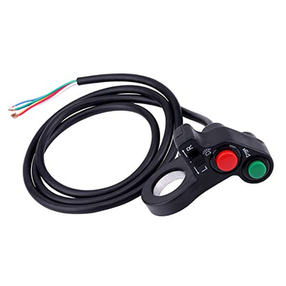 Handlebar Switch, Motorcycle Turn Switch Headlight Turn Light Horn On Off Push Button Motorcycle Handlebar Switch for Motorcycle with 22mm/(7/8inch) Handlebar
