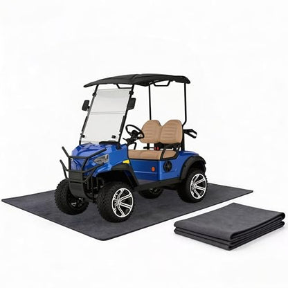 Golf Cart Garage Floor Mat 110inch x 59inch | Waterproof, Oil Absorbent, Anti-Slip Rubber Backing, Heavy Duty, Tear-Resistant, Easy to Clean. Fits ATV UTV Mower