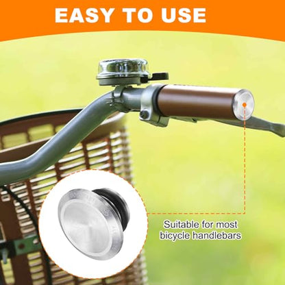 HARFINGTON Bar End Plugs Aluminum Handlebar End Caps Bike Plugs with Matching Rings for MTB Road BMX Fixed Gear Bike, Silver - color: Silver