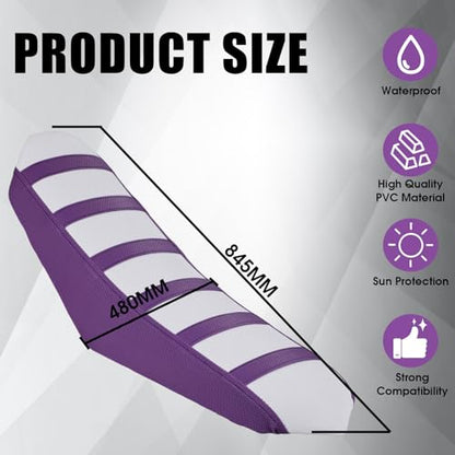 Dirt Bike Seat Cover Motorcycle Gripper Cushion Cover Universal for CRF YZF YZ PW KLX KX All Most Dirt Pit Bikes Enduro Purple - color: Purple