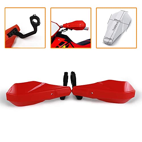 AnXin Motorcycle Handguards 7/8" and 1 1/8" Hand Guard Handlebar Protection Universal for CRF110 CRF50 CRF125 XR100 CRF 70 CRF80 CR 85 XR70 XR80 Dirt Pit Bike ATV Red - color: red