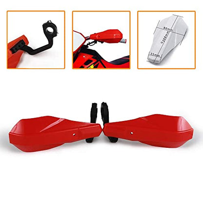 AnXin Motorcycle Handguards 7/8" and 1 1/8" Hand Guard Handlebar Protection Universal for CRF110 CRF50 CRF125 XR100 CRF 70 CRF80 CR 85 XR70 XR80 Dirt Pit Bike ATV Red - color: red