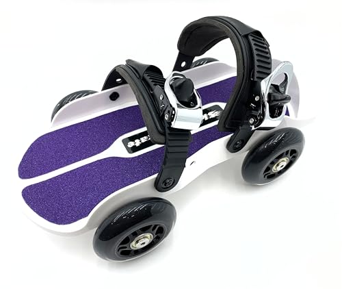 Strap-On Roller Skates for Adults - Use Your Own Shoes - Adjustable Straps - 80mm PU Wheels for Indoor/Outdoor Riding - Lightweight Recreational Skates - color: Purple