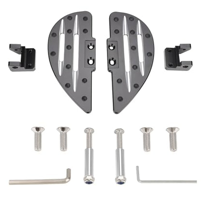 Motorcycle Front Footpegs Rider Footboard for Can Am Spyder F3/F3-S/F3-T 2015+, Anti-Slip Wide Foot Pegs Footrest Driver Floorboards Motorbike Highway Footboard Accessories (Drop Shaped-Front) - style: Drop Shaped-Front