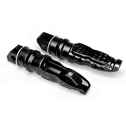 2PCS Motorcycle Foot Pegs, Footpegs Footrest Pegs Pedals for Motorcycle Rear Passenger, 8MM Screw Hole Aluminum Alloy Front Foot Rests Kit for Bicycle Motorbike Scooter Sport Modification(Black)