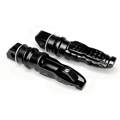 2PCS Motorcycle Foot Pegs, Footpegs Footrest Pegs Pedals for Motorcycle Rear Passenger, 8MM Screw Hole Aluminum Alloy Front Foot Rests Kit for Bicycle Motorbike Scooter Sport Modification(Black)