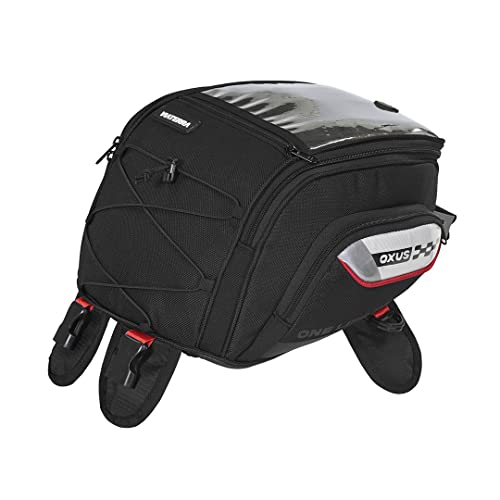ViaTerra OXUS MOTORCYCLE TANK BAG (STRAP BASED) |13L Capacity | Converts to Backpack, Scratch-Free Base, EBC Net, External Rain Cover | Universal Fit for Touring & Adventure Riding
