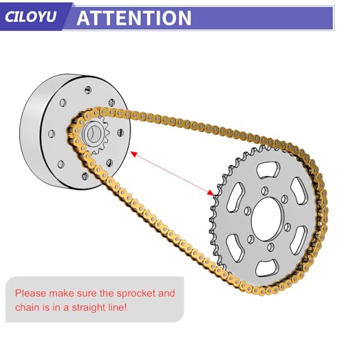 35 Chain Mini Bike Chain Breaker Compatible with Coleman CT100U CC100X Baja Doodlebug DB30 Motovox MBX10 MBX11 Predator 97cc 100cc Monster Mega Moto MM-B80 105cc Minibike Powersports Parts - color: Gold