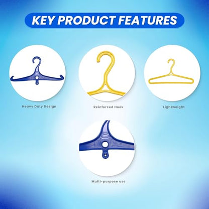 Scuba Choice Wetsuit & Drysuit Hanger – Heavy-Duty Hanger for BCD, Wetsuits & Scuba Gear Storage, Drying & Organization - color: Yellow(wide Shoulder)+blue(anti-slip)