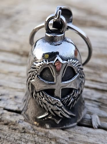 KMA Est. 2005 THE RIDE BELL Cross Christian w/FREE HANGER Biker Good Luck Motorcycle Charm Original Keychain
