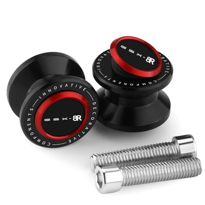 Motorcycle Swingarm Spools Slider Compatible With S.uzuki GSX-8R 2024 2025 | Swing Arm Stand Screws Bobbins GSX8R GSX 8R Accessories (red) - color: red