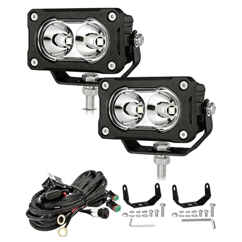 LED Pods, 3 Inch Spot CREE LED Off Road Lights 40W Small Driving Light Pods Backup Reverse Lights Fog Pod Light 2 Packs for Truck Pickup Motorcycle UTV ATV SUV Dirt Bike Surron - size: 3inch - Spot