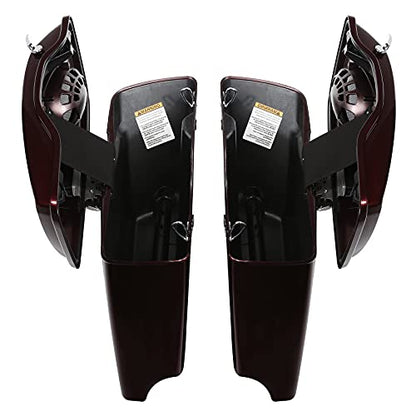 HR3 Twisted Cherry 4" Stretched Hard Saddlebags w/Speaker Lids Compatible with 2018-2019 Road Glide FLTRX 2018 Street Glide Special FLHXS Ultra Limited FLHTK & FLHTKL Low - color: Twisted Cherry