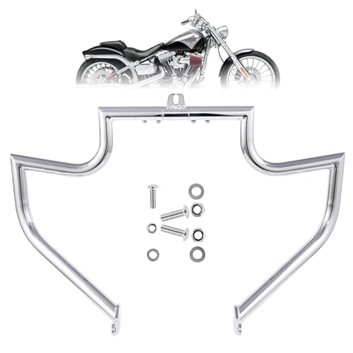 Kinglemc Crash Bar Engine Guard Highway Freeway Bar for Harley Davidson Breakout Blackline Rocker Softail Standard Custom Springer Deuce Night Train 2000-2017 (Chrome) - color: Ordinary Style-Chrome