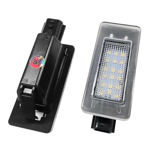 YoRise 2PCS Car LED License Plate Light Kit, Automotive Rear Tag Lamp Replacement Accessories, Car License Plate Lighting Bulb Assembly for Most Vehicles (White)
