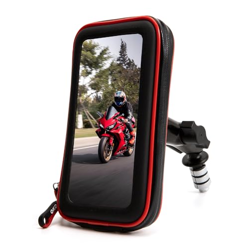 Motorcycle Fork Stem Phone Holder for GSX-R750 CBR954RR VFR 800 Nin-ja 650 with Round Hole 12mm -25mm for 5.5‘’-7‘’ Smartphone Holder Mount (Type D) - style: Type D