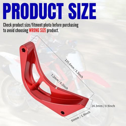 Canitu Red Front Sprocket Cover Guard,Motorcycle Aluminum Chain Guard Sprocket Engine Drive Cover Case Saver Protector Engine Case Protection for Honda CRF110 2013-2024 - color: Red