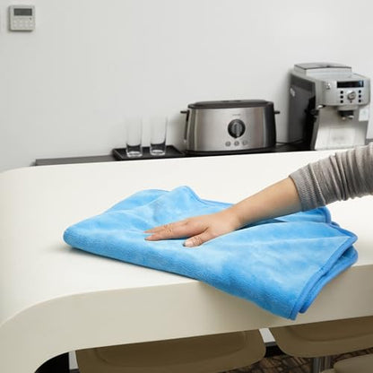 Amazon Basics Super Absorbent Microfiber Car Drying Towel, Scratch-Free, Streak-Free, Lint-Free, 36"L x 25"W, Blue - color: Blue, size: 36"L x 25"W