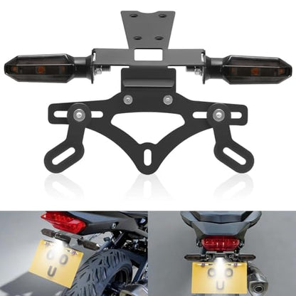 CB750 Fender Eliminator Kit Compatible with 2023-2025 CB750 & CB 750 Hornet Tail Tidy License Plate Holder with Turn Signals Rear & LED License Plate Light (Smoke Turn Signals Light)