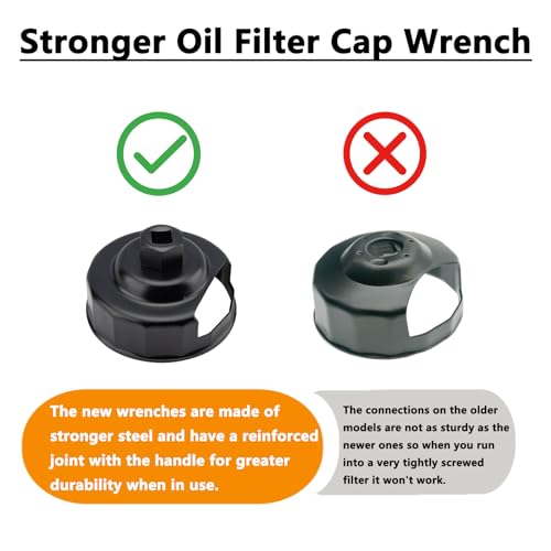 Oil Change Kit Compatible with Harley, Filter Cap Wrench, Crankcase Fill Tool, Primary Case Oil Funnel, Drip-Free Oil Filter Tool, 30Pcs Drain Plug O-Rings