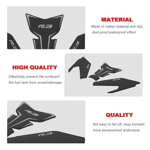 r3 Motorcycle Fuel Tank Protector For Yamaha R3 YZF-R3 2019+ Fuel Tank Pad Non-Slip Gas Tank Protection Pad