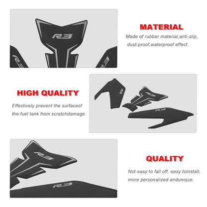 r3 Motorcycle Fuel Tank Protector For Yamaha R3 YZF-R3 2019+ Fuel Tank Pad Non-Slip Gas Tank Protection Pad
