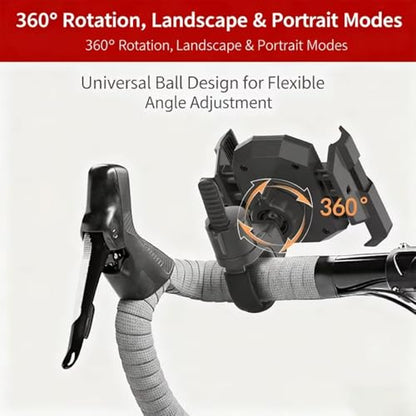 Shockproof Motorcycle Phone Holder, Universal Bike Handlebar Mount for GPS Navigation, Compatible with E-Bike Mountain Bicycle (Style A) - color: Style A