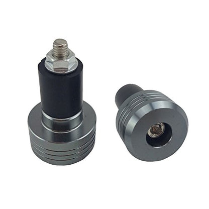 Motorcycle Handlebar Ends,7/8'' Handle Bar Slider Caps Weight Plugs CNC Aluminum (Gray) - color: Gray