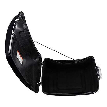 TCMT 13.7" King Motorcycle Trunk Box W/Latch Key Fit For Harley 2014-2025 Touring CVO Road King Road Glide Street Glide Electra Glide Ultra Limited Midnight Blue - color: Midnight Blue(W Speaker Holes)