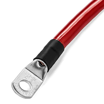 Spartan Power Red 15 Foot 2/0 AWG Battery Cable, Positive Only 3/8" M10 Made in USA - color: 2/0 AWG-RED-3/8", size: 15-FT