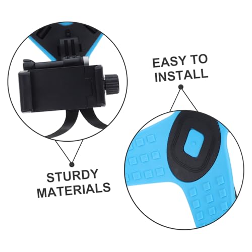 Mikikit Rugged Helmet Camera Mount for Phone Buckle Strap Stable Grip Design for Tough Riding Conditions Reliable Attachment for Uninterrupted Usage - color: Multi