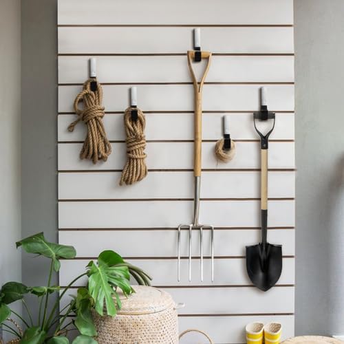 GeeWatom Heavy Duty Steel Garage Hooks,Garage Storage Utility Hooks,Anti-Slip Hanger, Tool Organizer,Steel Wall Mount Organizer, Garden Hose Hanger (Small-8PC) - size: Small-8PC
