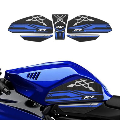 for YZF-R7 YZFR7 2021-2025 2024 2026 Motorcycle Tank Pad Side Grips Gas Fuel Oil Knee Protector Stickers Decals YZF R7 2025 (b) - color: B