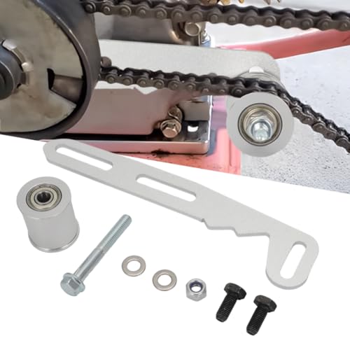 Mini Bike Chain Tensioner Adjuster Bracket with Roller for Predator 79cc 212cc 224cc 236cc 196cc GX160 GX200 Engine for Baja Doodlebug DB30 Coleman CT200U CT200U-EX CT200U-EXR BT200X Mini bike - color: Silver, size: 8.3INCH