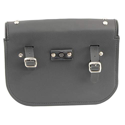 Milwaukee Leather SH633 Black PVC Extra Large 'Studded' Motorcycle Windshield Bag with Turn Lock - One Size