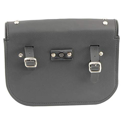 Milwaukee Leather SH633 Black PVC Extra Large 'Studded' Motorcycle Windshield Bag with Turn Lock - One Size