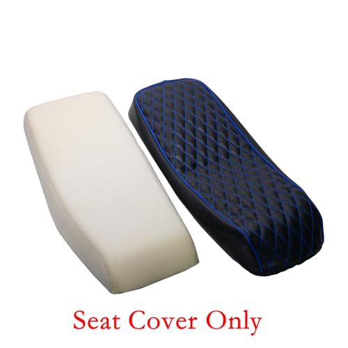 JMCHstore Blue Diamond Stitch Retro Mini bike Seat Cover for Monster Mega Moto MMB80 80cc MMB105 105cc, For Coleman Realtree RB100 RT100 Mini Bike Cushion Replacement parts - color: Blue