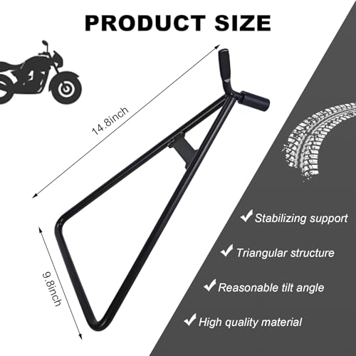KVAEY Motorcycle Triangle Stand, Heavy Duty Dirt Bike Triangle Kickstand Side Stand, Universal Rustproof Motorcycle Triangle Kickstand for Rear Wheel, Motorcycle Accessories