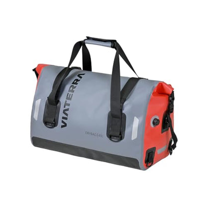 ViaTerra Waterproof Motorcycle Tail Bag 40L – Universal Fit Dry Bag for Rear Seat, No Rack Needed, Heavy Duty PVC Luggage for Touring, Camping & Adventure Riding - size: 40L