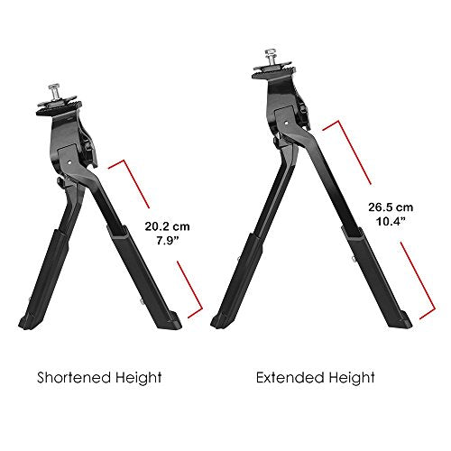 BV Bike Stand Heavy Duty for 24"-28" E-Bike - Bike Kickstand Supports Up to 77 lbs - Adjustable & Foldable Kickstand for Adult Bike with Center Mount & Secure Support - Strong & Durable for Ebikes - style: Heavy Duty- Ebike