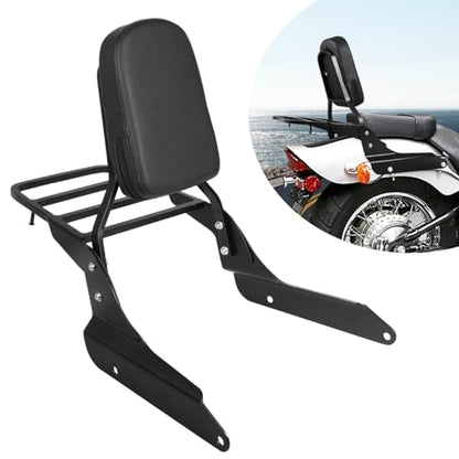 Motorcycle Detachable Passenger Backrest Sissy Bar With Back Rest Pad Luggage Rack Compatible With For Honda Shadow VLX600 VT600 1999-2008 Sissy Bar Backrest