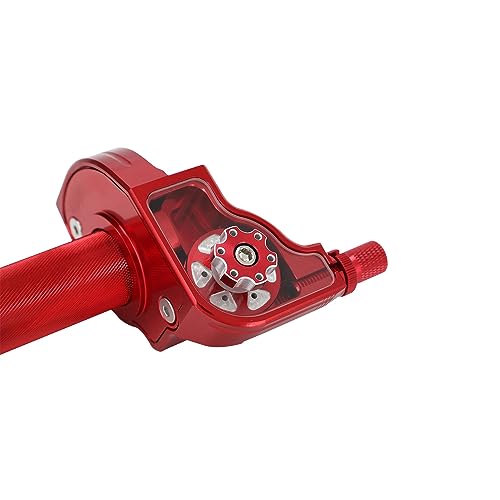 Motorcycle Twist Throttle 7/8" 22mm with Handle Grip Throttle Cable CNC Assembly Universal for CRF 110 CRF 50 125 250 XR 70 SSR 125 110 50 Dirt Pit Bike Mini Bike Red - color: red