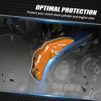 NICECNC Clutch Slave Cylinder Cover Protector Guard Compatible with KTM 250 300 XC SX 2023-2024 250 300 EXC XCW 2024,Compatible with Husqvarna 300 TX 2023-2024 250 300 TE 2024,Orange Easy to Install - color: orange