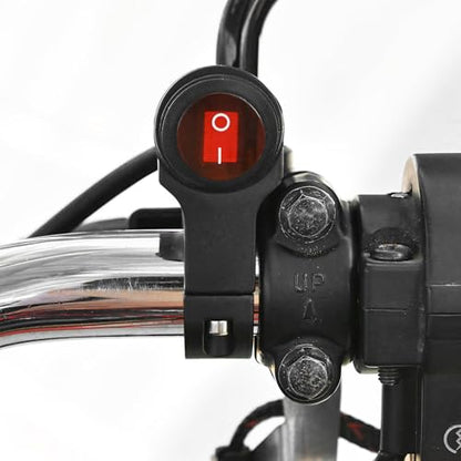 2 PCS Motorcycle Handlebar Switch, 12V Waterproof Aluminum Alloy Handlebar Switches with On-Off Push Button, Headlight Fog Light Switches Fits 7/8" Handlebars, Motorcycle Accessories - color: 2 PCS