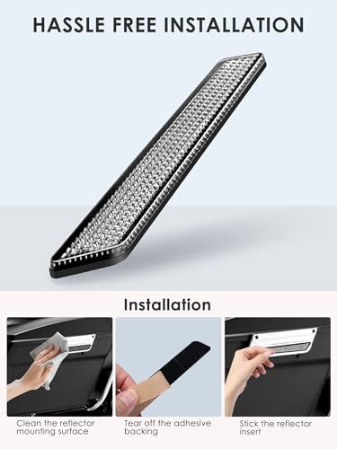 Clear Saddlebag Reflector Inserts Compatble for Harley Davidson Street Glide Electra Glide Road Glide Road King Ultra Limited 2014-2025 - color: Clear
