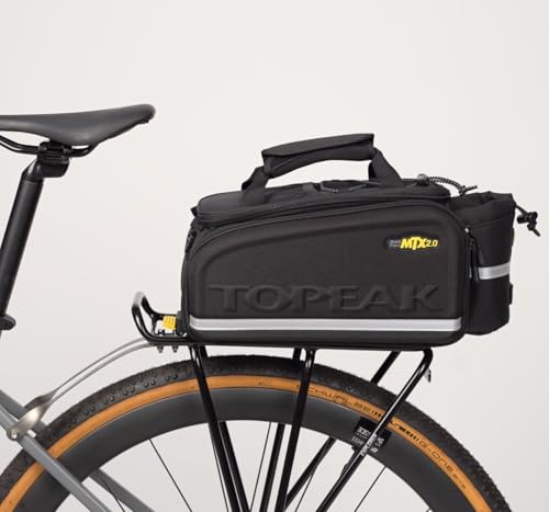 Topeak MTX TrunkBag - Rear Bicycle Bag - Spacious Storage and Easy Mounting - style: No Panniers, Fixed Top