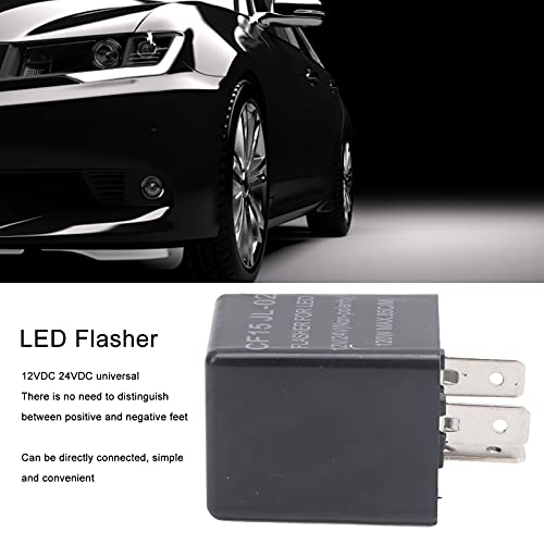 CF15 JL02 LED Flasher Relay 3 Pin Electronic Turn Flashers Non Polarity 12V 24V Universal ABS Normally Open Flash Relay