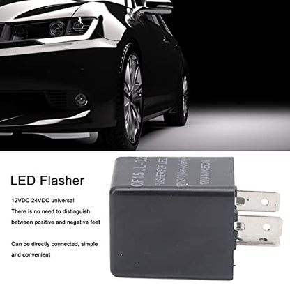 CF15 JL02 LED Flasher Relay 3 Pin Electronic Turn Flashers Non Polarity 12V 24V Universal ABS Normally Open Flash Relay