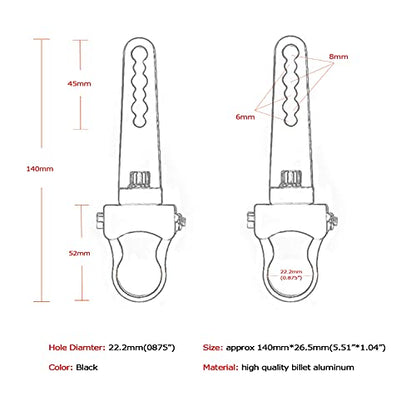 Tube Clamps Mounting Brackets for LED Light Bar Work Lights Fog Lights Off Road Lights Fit 0.875" Bull Bar,2pcs - size: 0.875"