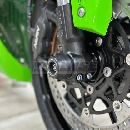 ALmart Motorcycle Front and Rear Fork Axle Slider Wheel Protector Crash Guard Fit forKa-wasaki Ninja ZX-4R/ ZX-4RR/ ZX-25R/ ZX-6R